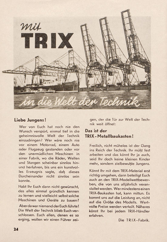Seite 26 Trix Katalog 1938-1939