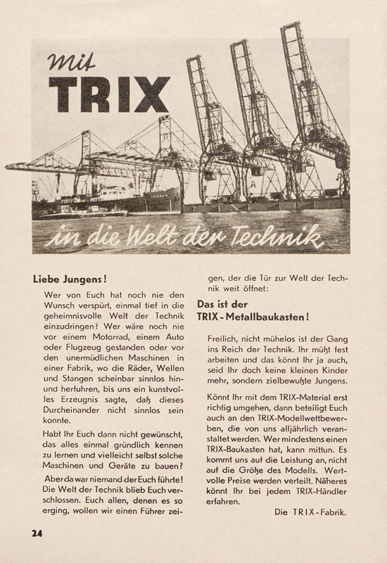 Trix Katalog 1938-1939