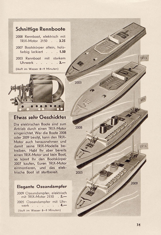 Seite 33 Trix Katalog 1938-1939