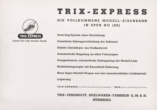 Seite 2 Trix Katalog 1950