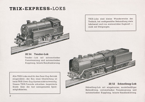 Seite 4 Trix Katalog 1950