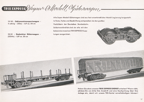 Trix-Express Katalog 1953