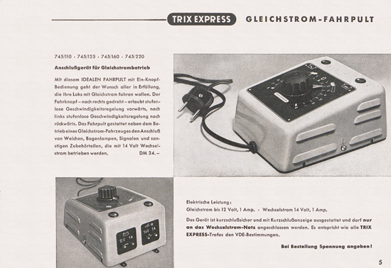 Seite 7 Trix-Express Katalog 1954