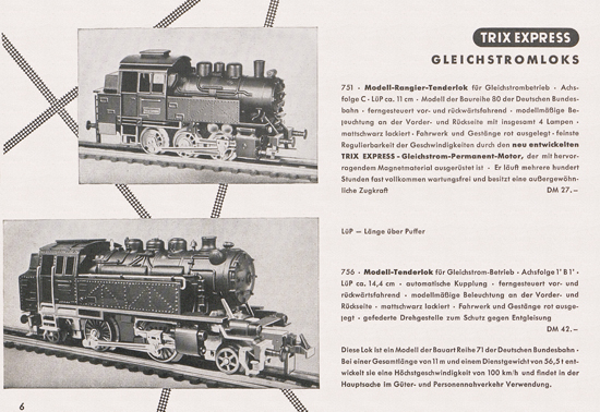Seite 8 Trix-Express Katalog 1954
