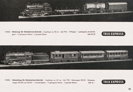 Trix-Express Katalog 1954