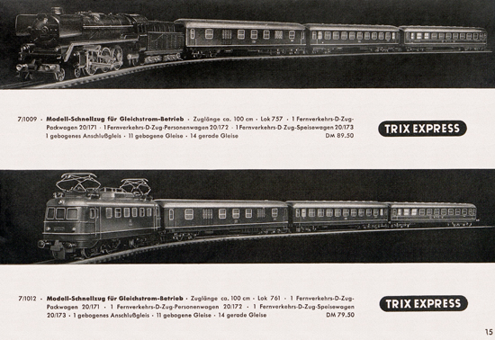 Seite 17 Trix-Express Katalog 1954
