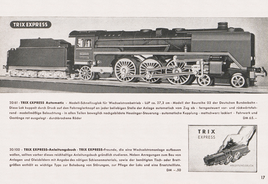 Seite 19 Trix-Express Katalog 1954