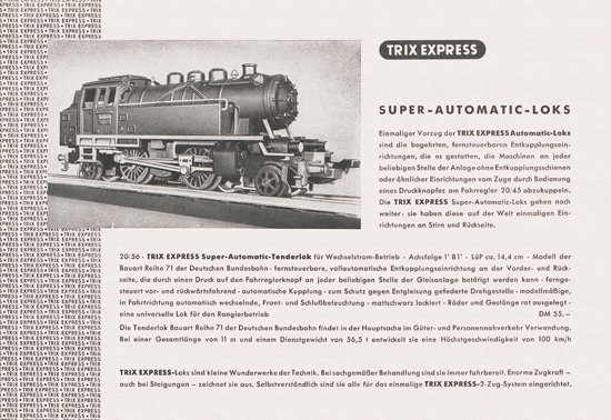 Seite 20 Trix-Express Katalog 1954