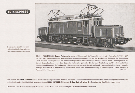 Seite 21 Trix-Express Katalog 1954