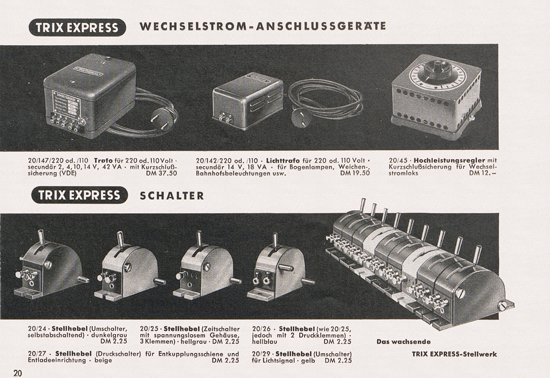 Seite 22 Trix-Express Katalog 1954