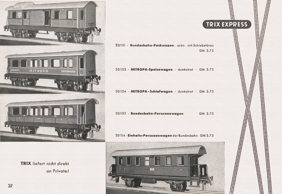Seite 34 Trix-Express Katalog 1954