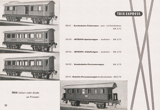 Trix-Express Katalog 1954