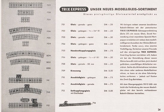 Trix-Express Katalog 1954