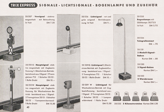 Seite 42 Trix-Express Katalog 1954