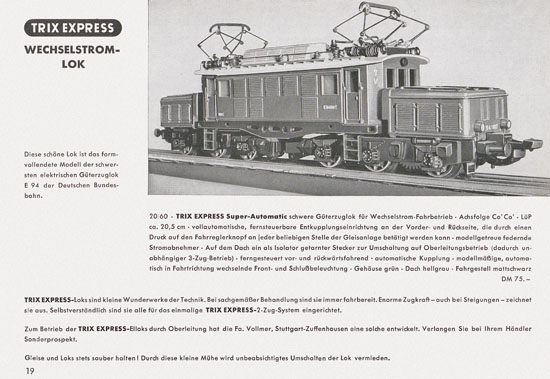 Trix-Express Katalog 1955