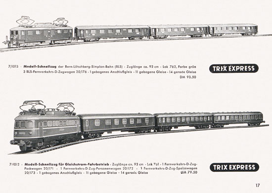 Trix-Express Katalog 1956