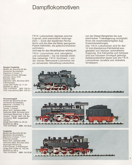 Seite 7 Trix Katalog 1966