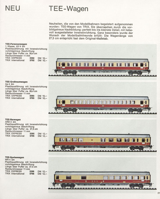 Seite 21 Trix Katalog 1966