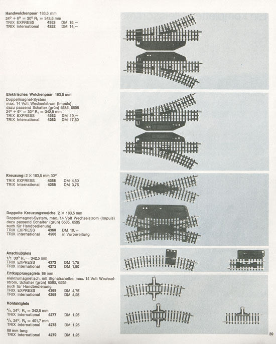 Seite 39 Trix Katalog 1966