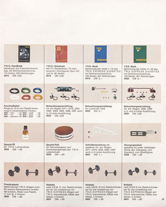 Seite 43 Trix Katalog 1966