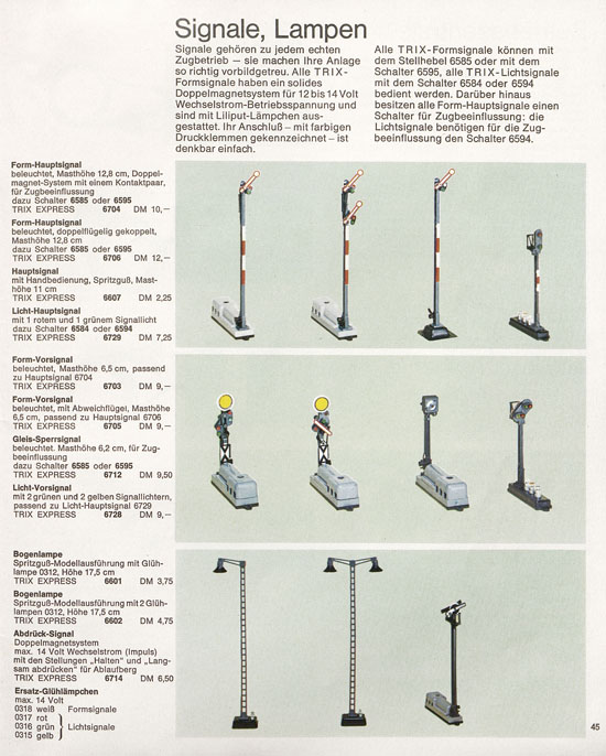 Seite 45 Trix Katalog 1966