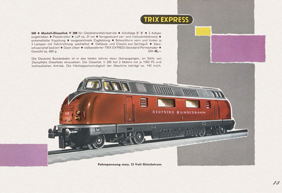 Trix Express Katalog 1961