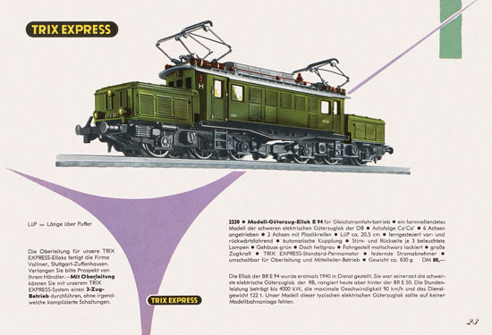 Trix Express Katalog 1962