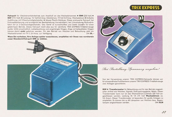 Trix Express Katalog 1962