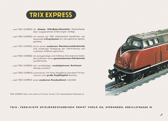 Trix Express Katalog 1963