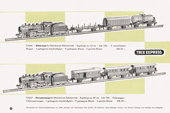 Trix Express Katalog 1958