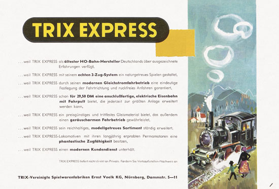 Trix Express Katalog Spur H0 1960-1961