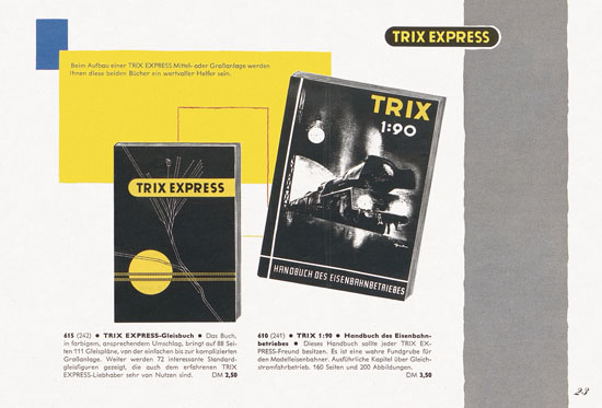 Trix Express Katalog Spur H0 1960-1961