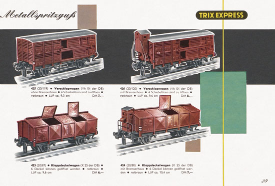 Trix Express Katalog Spur H0 1960-1961