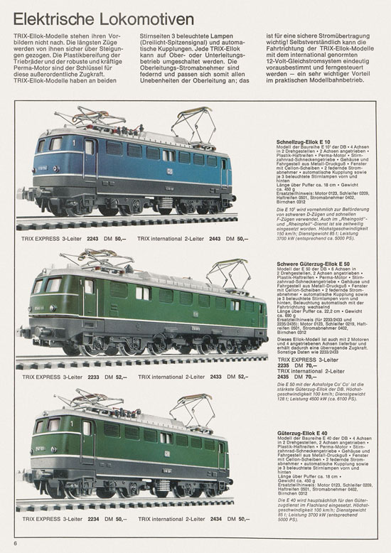 Trix Gesamtkatalog 1967