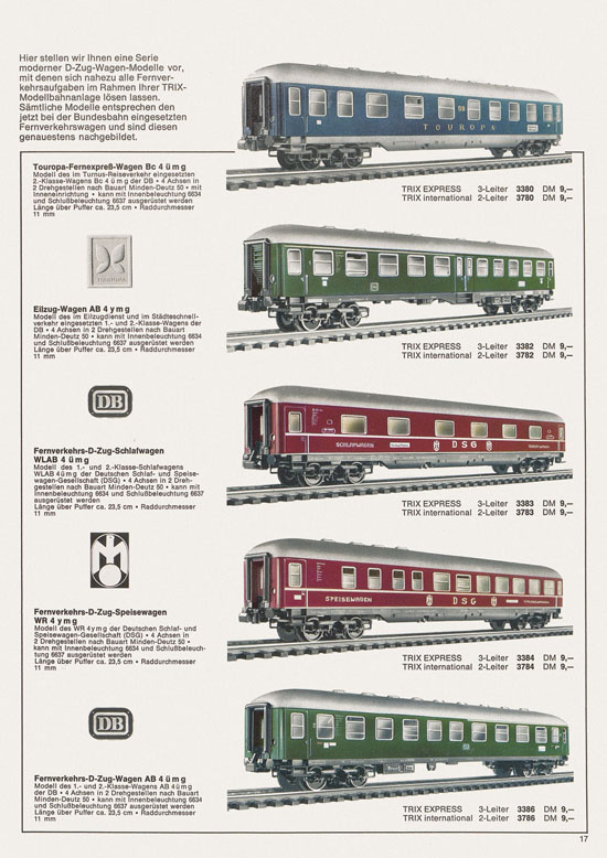 Trix Gesamtkatalog 1967