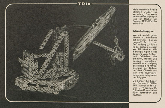 Trix Vorlagenbuch für den Elementrix 1952