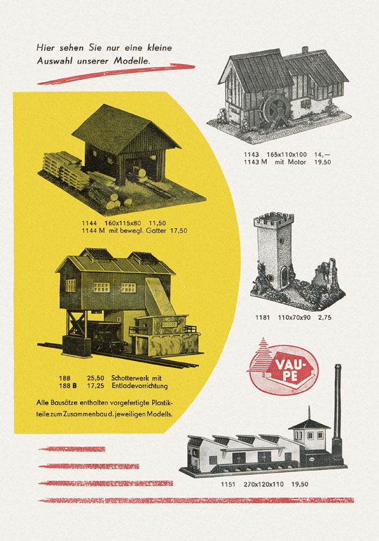 Vau-Pe Modellauswahl 1962