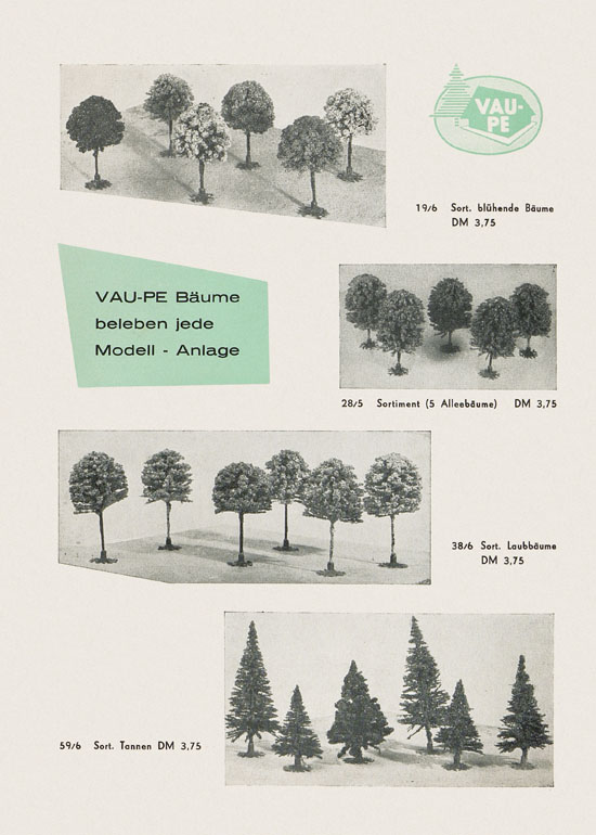 Vau-Pe Modellbahn-Zubehör Spur TT 1963