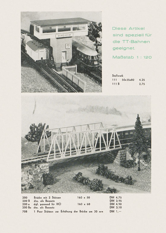 Seite 7 Vau-Pe Modellbahn-Zubehör Spur TT 1963