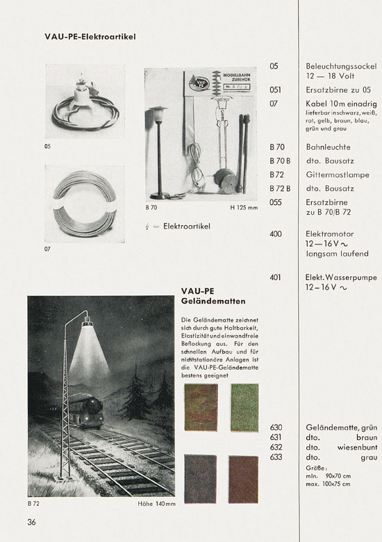 Seite 36 Vau-Pe Katalog 1967