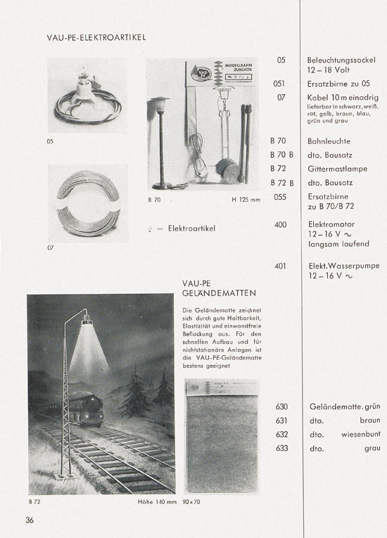 Seite 36 Vau-Pe Katalog 1969