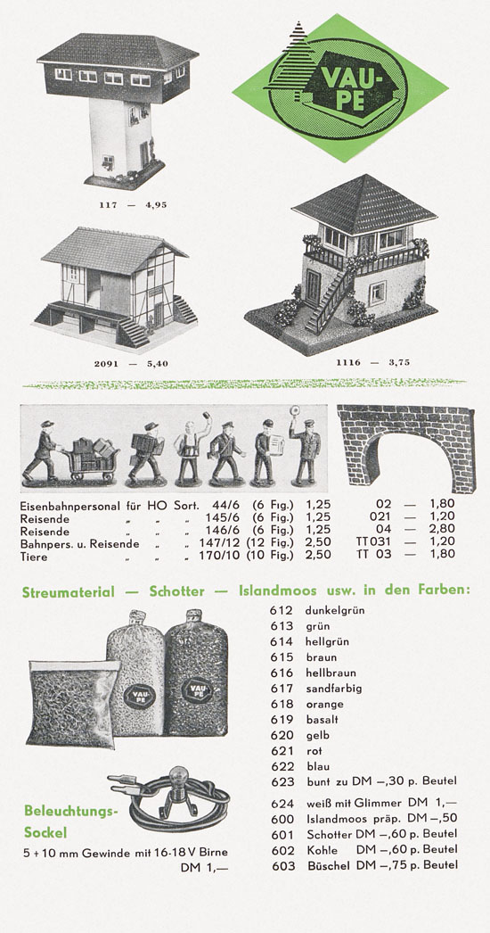 Vau-Pe Modellauswahl 1959