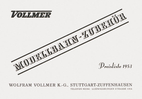 Seite 1 Vollmer Preisliste 1953