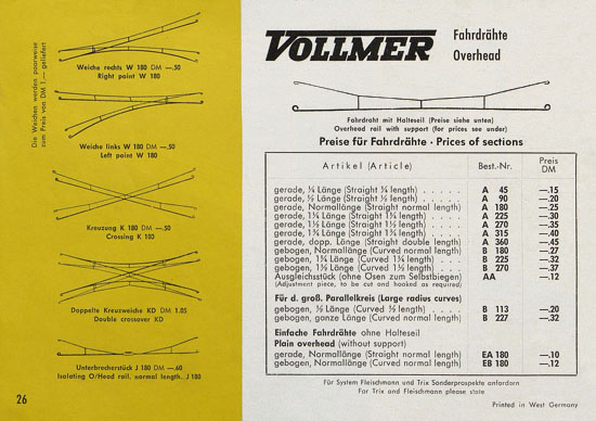 Vollmer Katalog 1958