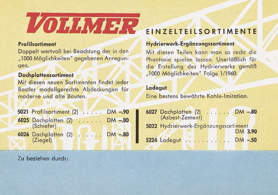 Seite 6 Vollmer Neuheiten 1960