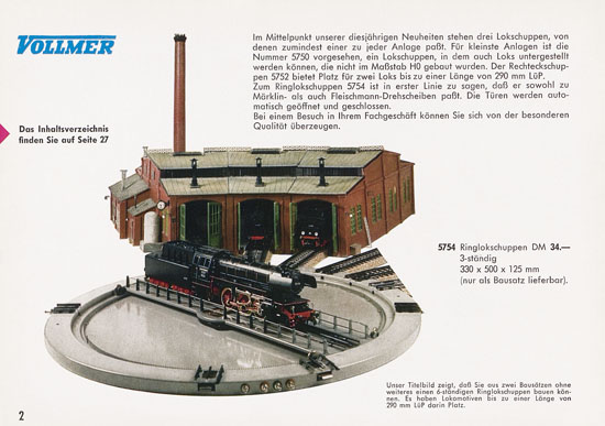 Seite 2 Vollmer Katalog 1962-1963