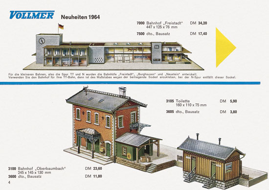 Seite 4 Vollmer Katalog 1964-1965