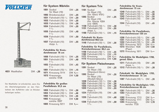Seite 26 Vollmer Katalog 1964-1965