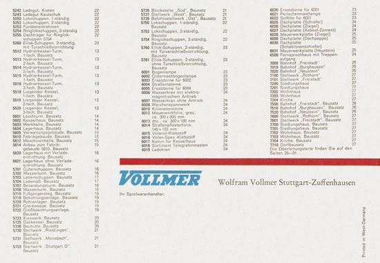 Vollmer Katalog 1966-1967