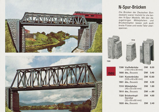 Vollmer Katalog Spur N 1967-68